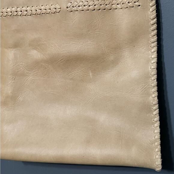 Oak River Company Tan Leather Women's Bag large shoulder tote purse bohemian - Picture 12 of 15